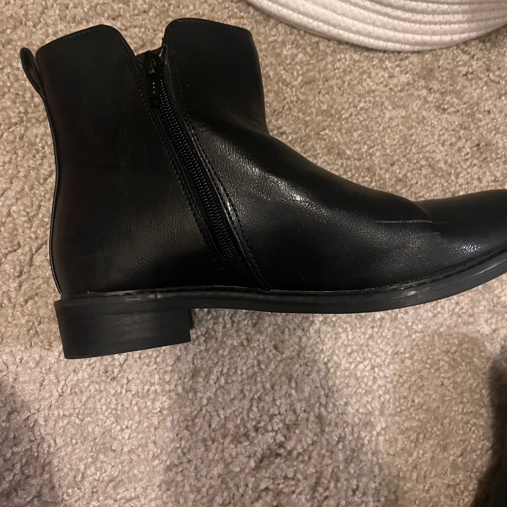 Target Black Ankle Booties with Side Zipper